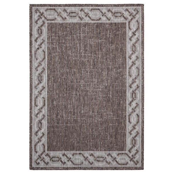 Manmade 7 ft. 10 in. x 10 ft. 6 in. Augusta Whitehaven Brown Rectangle Oversize Rug MA3665636 - main
